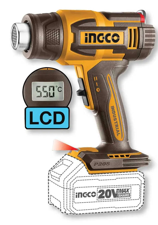 Termosoffiatore a Batteria 20V con Display LCD Ingco – Corpo Macchina