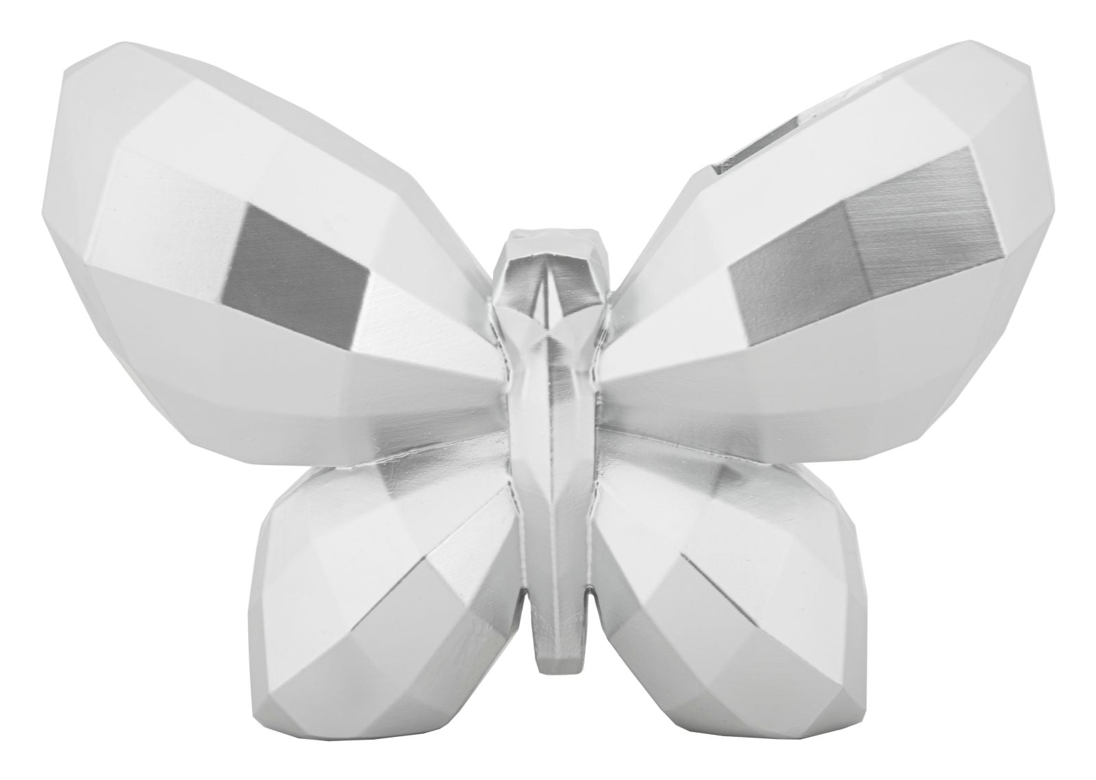 Vaso Butterfly Silver Cm 22,5X8X15 Design Elegante Unico