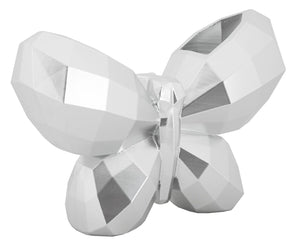 Vaso Butterfly Silver Cm 22,5X8X15 Design Elegante Unico