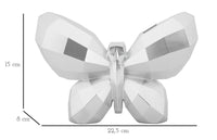 Vaso Butterfly Silver Cm 22,5X8X15 Design Elegante Unico