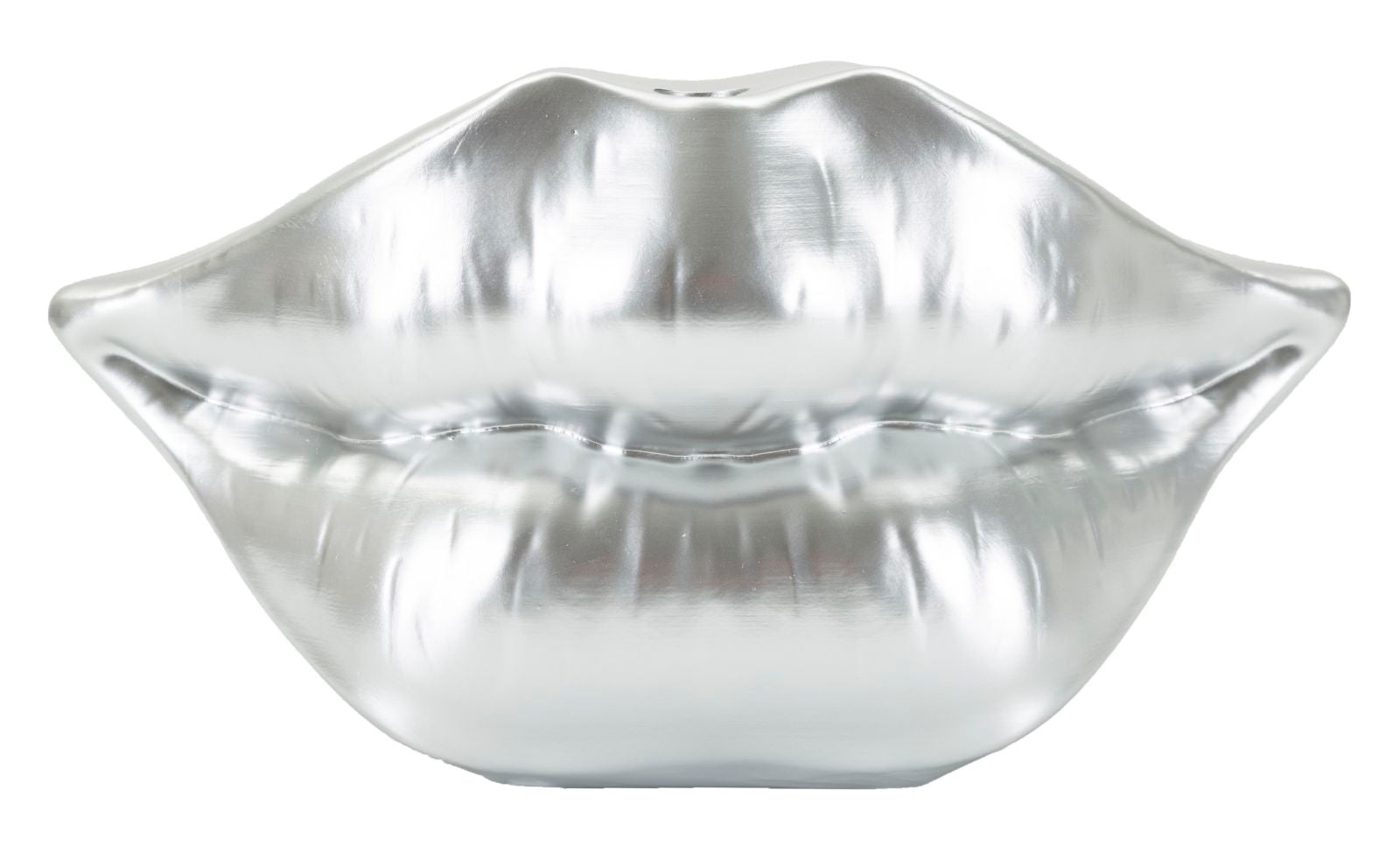 Vaso Mouth Lip Silver Cm 23X8X12 Design Unico e Elegante