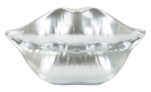 Vaso Mouth Lip Silver Cm 23X8X12 Design Unico e Elegante