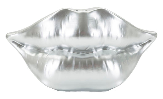 Vaso Mouth Lip Silver Cm 23X8X12 Design Unico e Elegante