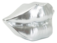 Vaso Mouth Lip Silver Cm 23X8X12 Design Unico e Elegante