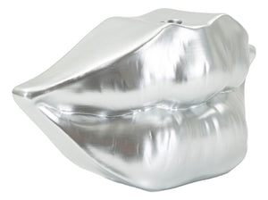 Vaso Mouth Lip Silver Cm 23X8X12 Design Unico e Elegante