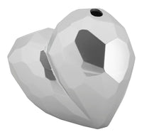 Vaso Heart Silver Cm 19X9X18 Elegante e Moderno