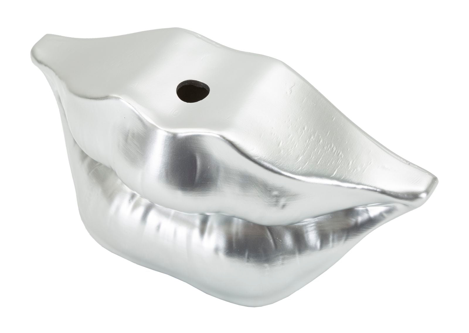Vaso Mouth Lip Silver Cm 23X8X12 Design Unico e Elegante