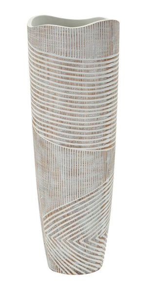 Vaso Resina Woody Cm Ø 19X55 Design Elegante e Versatile