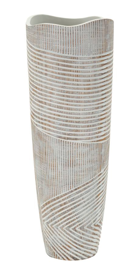 Vaso Resina Woody Cm Ø 19X55 Design Elegante e Versatile