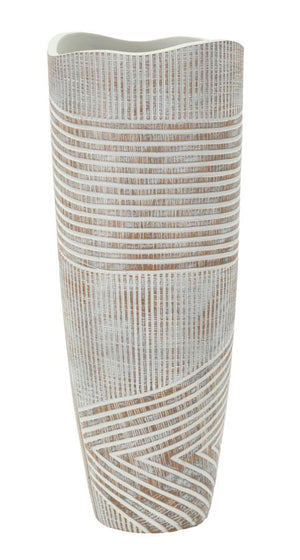 Vaso Resina Woody Cm Ø 18X45 Per Arredo Elegante