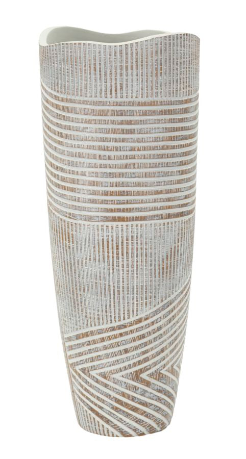 Vaso Resina Woody Cm Ø 18X45 Per Arredo Elegante