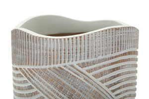 Vaso Resina Woody Cm Ø 19X55 Design Elegante e Versatile