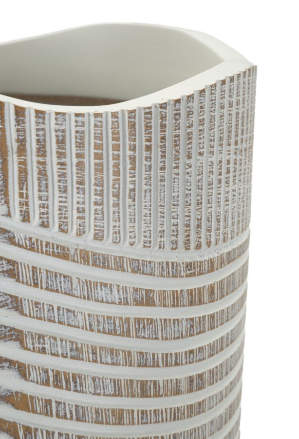 Vaso Resina Woody Cm Ø 18X45 Per Arredo Elegante