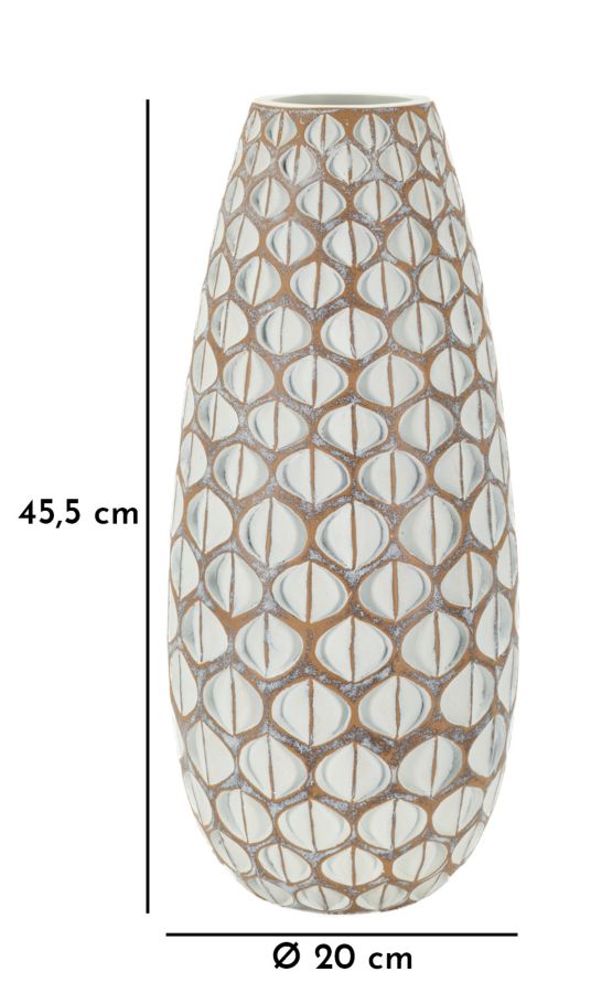 Vaso Resina Tibet Cm Ø 20X45,5 Design Moderno Elegante