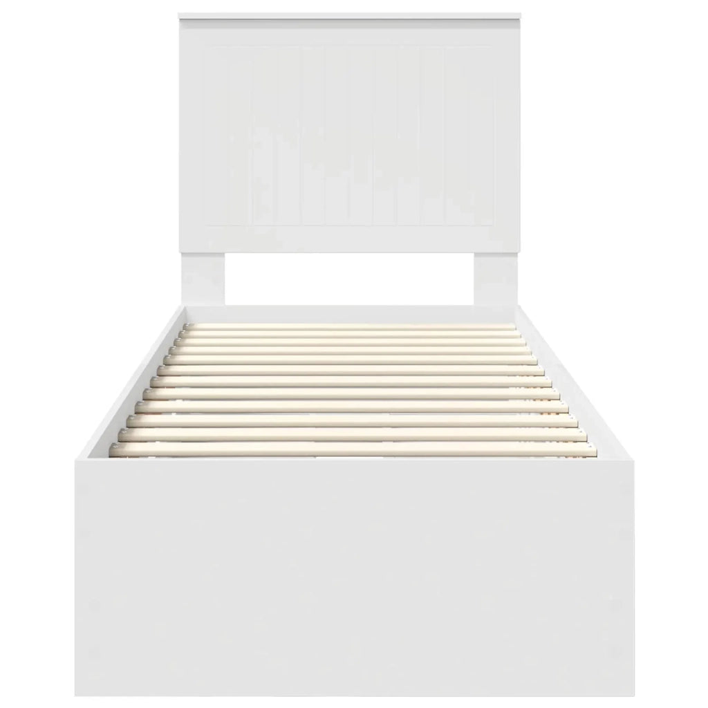 Struttura del letto Bianco 75 x 190 cm Legno Ingegnerizzato