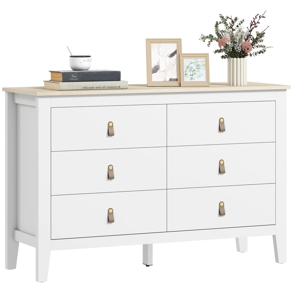 C¨®moda con 6 Cassetti ¨C zephmum ¨C Bianco 120x40x78 cm