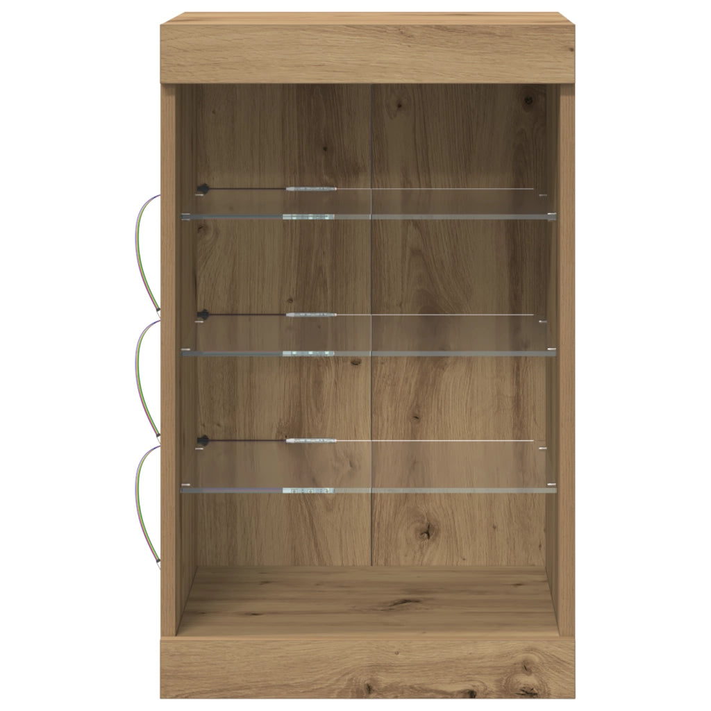 Sideboard  con luci LED Rovere Artigianale 41x37x67 cm