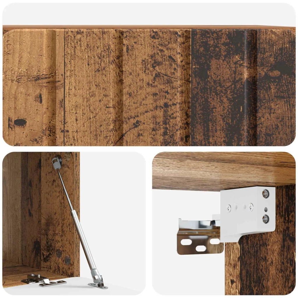 Mobile Porta TV da Muro Legno antico 59,5 x 41 x 30 cm