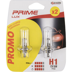 SET 2 LAMPADINE PRIME LUX H1 12V 55W P14.5S.