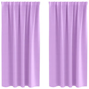 Tende Oscuranti | Tende Blackout con Anelli 2 pz Viola 175 x 140 cm Poliestere