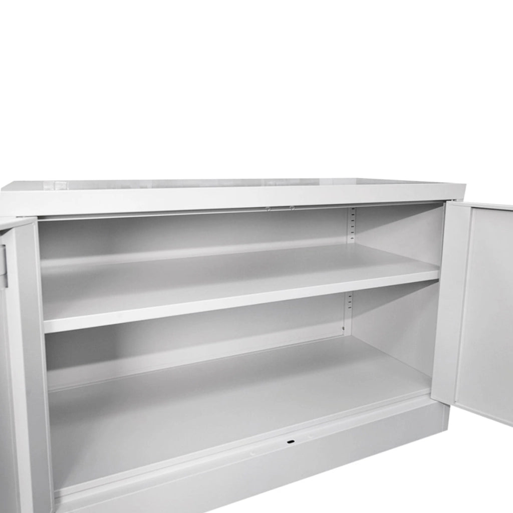 Armadio metallico con 2 ante e 1 ripiano – 900×600×400 mm, grigio Breckner Germany