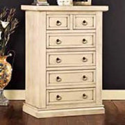 cassettiera cinquino in legno Shabby chic avorio anticato cassetti telaio