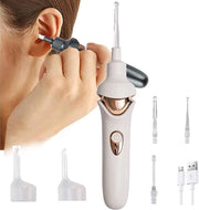 Orecchino Elettrico 5-in-1 - Aspiratore Orecchio Senza Fili con Tecnologia di Rimozione del Cerume Sicura e Indolore, Adatto per Bambini e Tutto il Familiare - Bianco