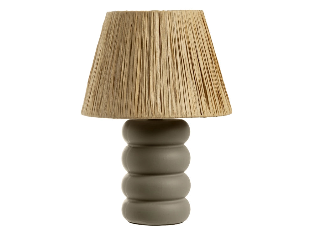 Lampada Da Tavolo Comodino Ricaricabile Accensione On/Off Modello Atene - Big - Beige