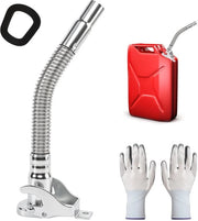 Carrello di stoccaggio 20 Litri - Carrello di stoccaggio metallico con valvola di scarico - Incluso paio di guanti - 2 sostituzioni per guarnizioni - Bocchetta di riempimento flessibile - Adatto per benzina - Serbatoio di carburante