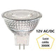 GU5.3 MR16 LAMPADINA FARETTO IN VETRO A LED 12V AC/DC 6,2W LUCE CALDA 3000K BOT