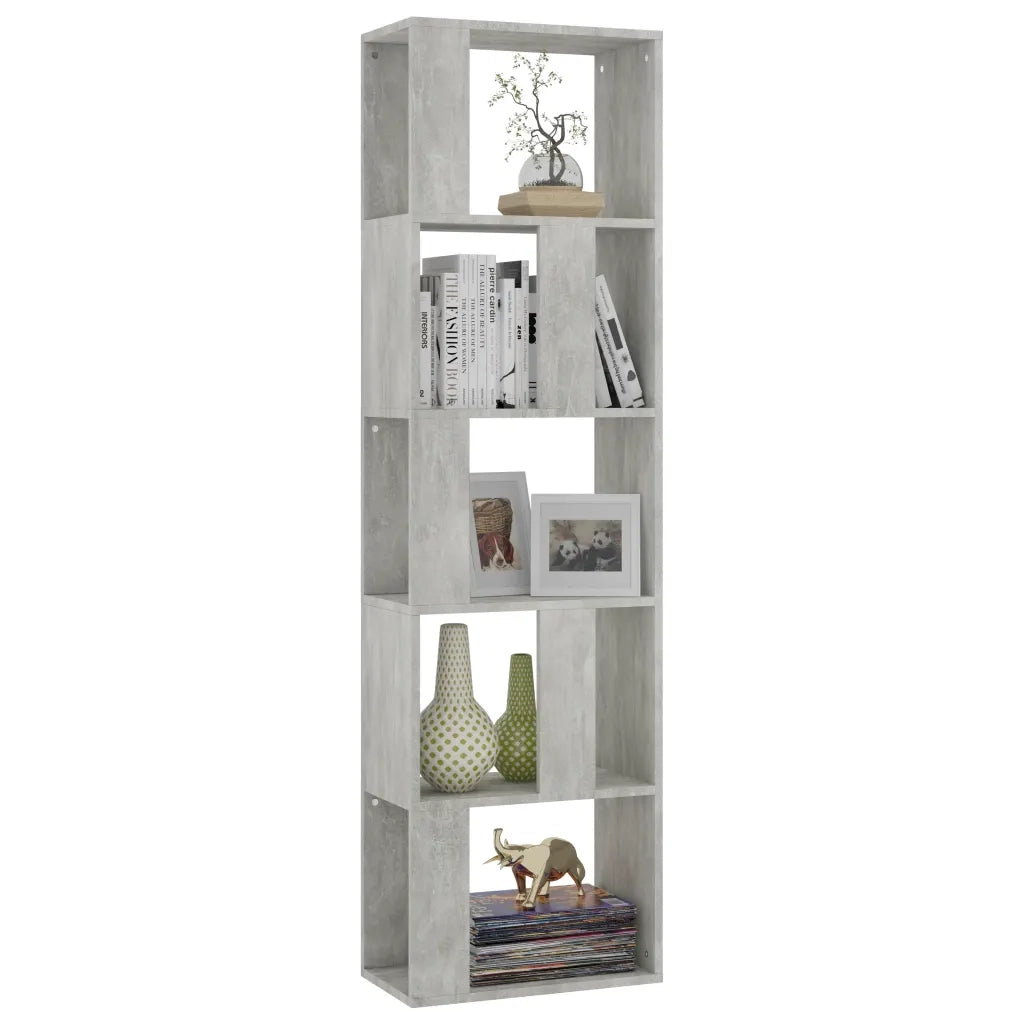 Libreria/Divisorio Grigio Cemento 45x24x159cm Legno Multistrato 800112