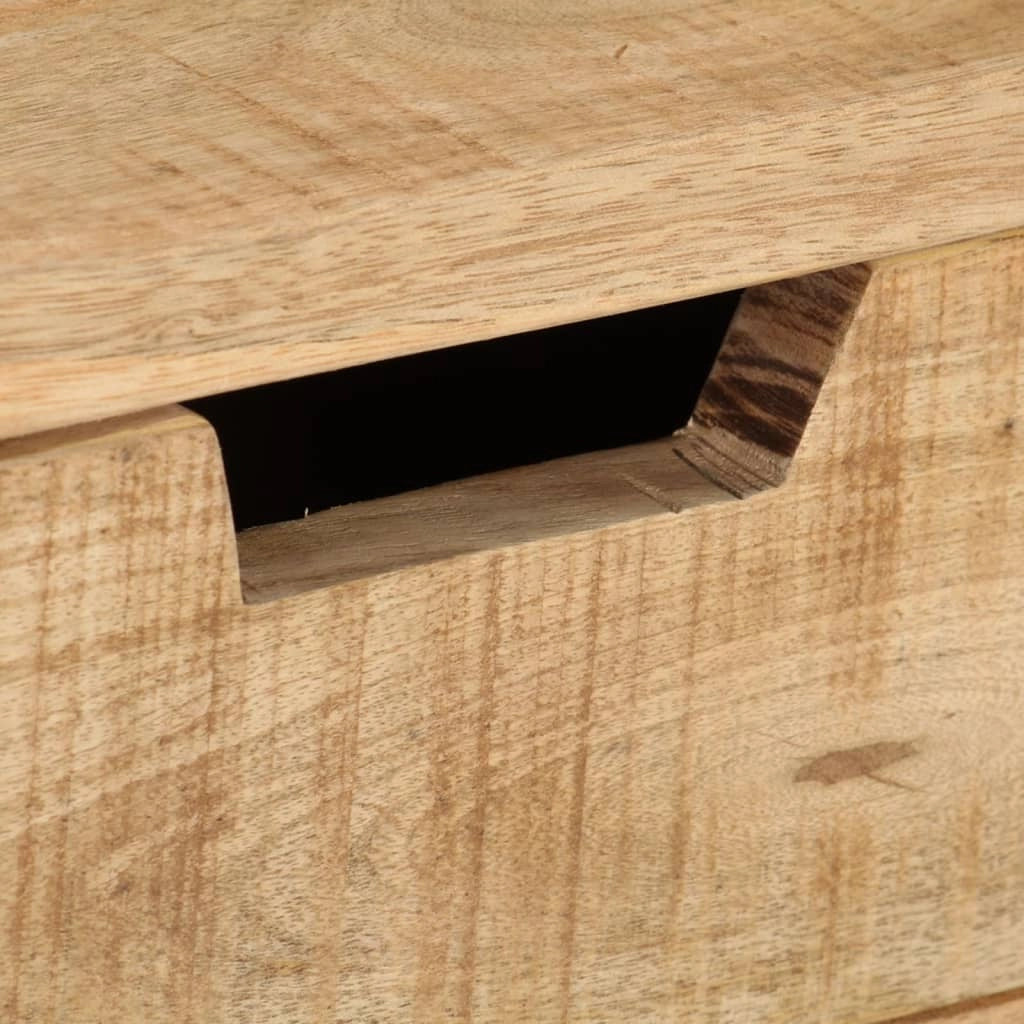 Scrivania postazione di lavoro scrivania per computer scrivania da studio 100 x 45 x 90 cm legno massello di mango grezzo marrone 02_0023366