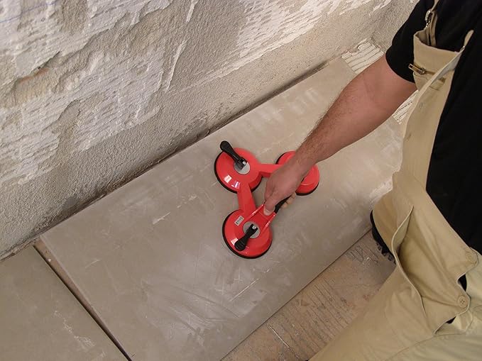 Ventosa Tripla RUBI 66904 - Sollevatore Professionale per Superfici Lisce