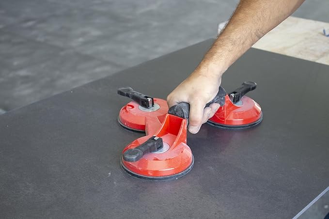 Ventosa Tripla RUBI 66904 - Sollevatore Professionale per Superfici Lisce