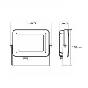 FARO PROIETTORE DA ESTERNO A LED 20W CORTEN LUCE NATURALE 4000K SKY BENEITO