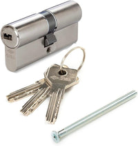 Cilindro europeo Cisa Asix 70-35/35 mm ottone nichelato con 3 chiavi