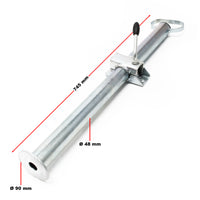 Piede stabilizzatore per rimorchio carrello appendice 2 pz. 700 mm x Ø 48 mm con morsa di supporto