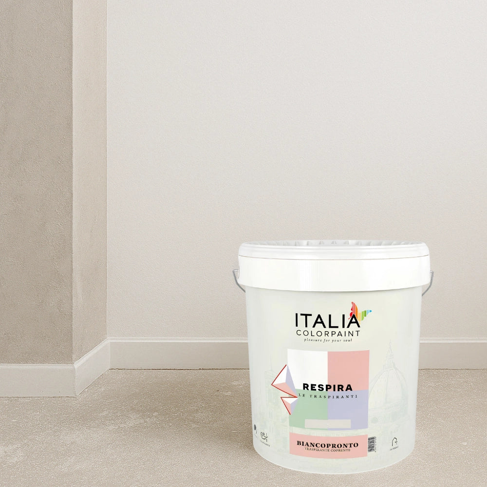 Idropittura traspirante coprente bianca vari formati respira biancopronto *** formato 4 lt, confezione 1