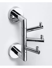 Gancio rotante triplo OMEGA ottone cromato 11x19x6,5cm