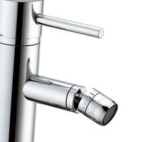 Miscelatore bidet senza scarico, linee minimal e tondeggianti, serei suvi