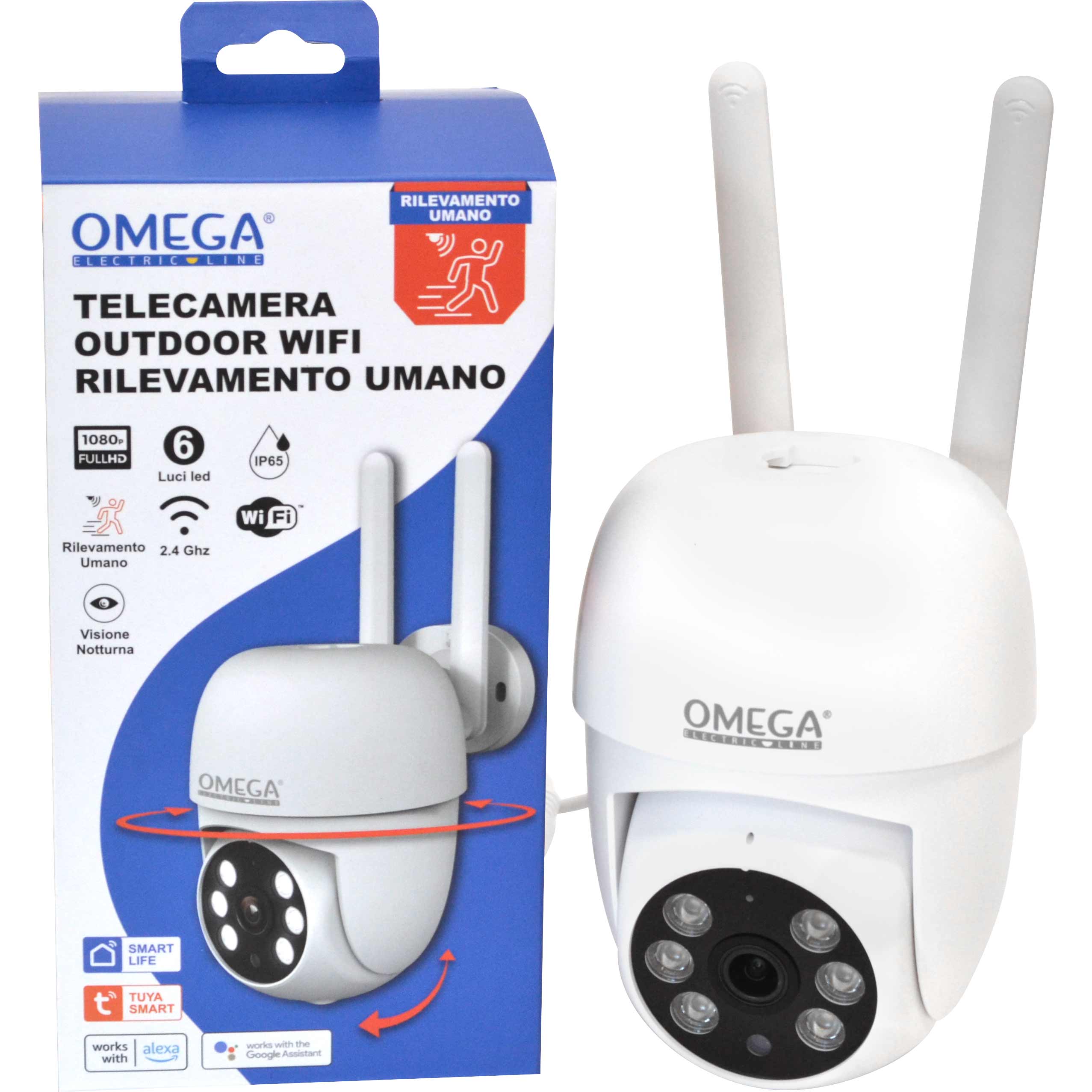 Telecamera Smart WiFi da Esterno Full HD 1080P IP65 – Colore Bianco