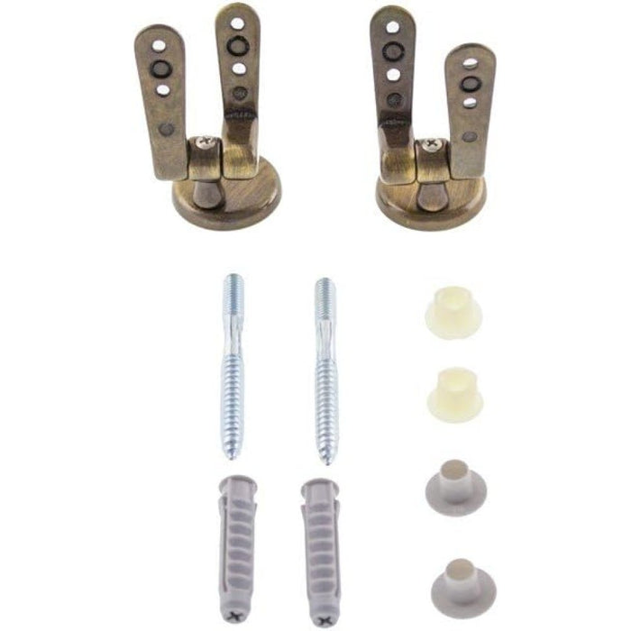 Cerniere coprivaso per sedile wc colore bronzo in ottone attacco