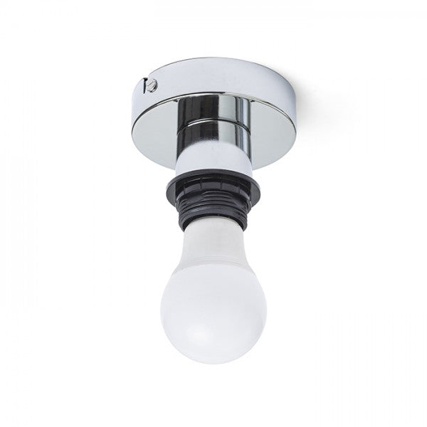 Lampada SOLO R base per soffitto cromo 230V E27 53W