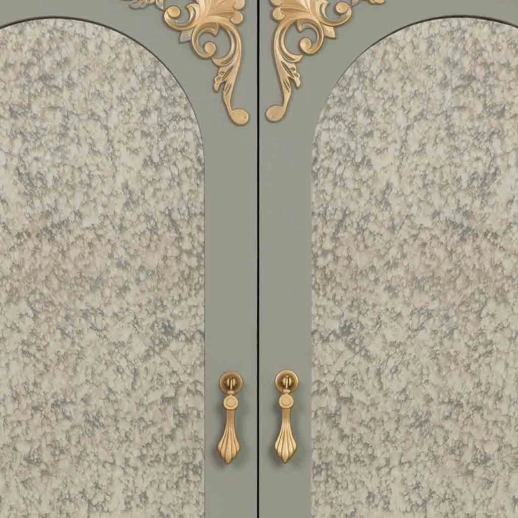 Armadio in legno Verde con 1 cassetto e 2 ante, 80x42x140h cm