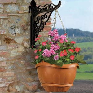 BAMA VASO A GONDOLA CON CIOTOLA E CATENA 28 CM COLORE TERRACOTTA