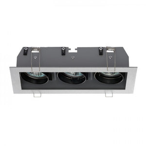 Faretto da incasso MONE III reclinabile grigio argento 12V GU5,3 3x50W