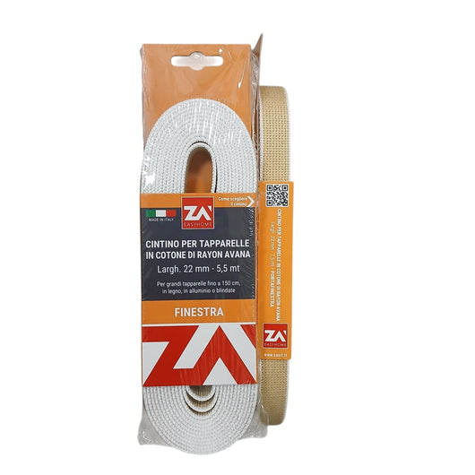 CINTINO RAYON 5,5M 22MM AVANA PER FINESTRE.
