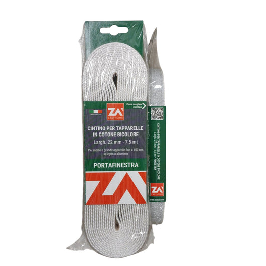 CINTINO PESANTE 7,5M 22MM BICOLORE PER BALCONI.