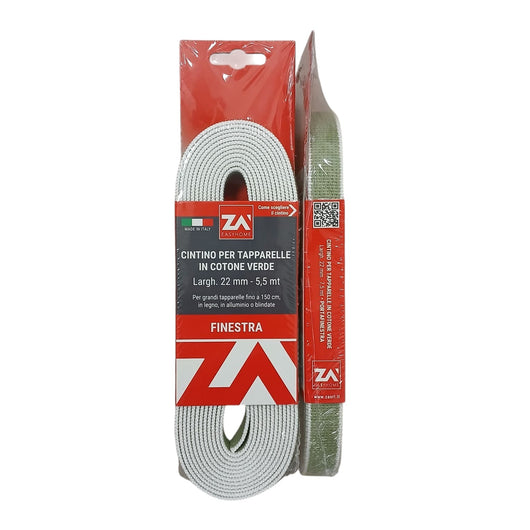 CINTINO EXTRA PESANTE 5,5M 30MM VERDE FINESTRE.