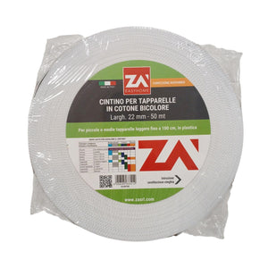 ROTOLO CINTINO EXTRA LEGGERO 50M 22MM BICOLORE.